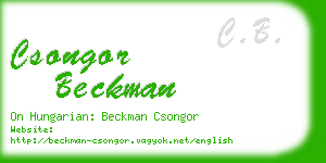 csongor beckman business card